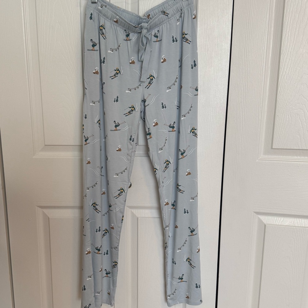 Kyte Men’s Light Blue Ski Print Pajama Pants NWT size XL